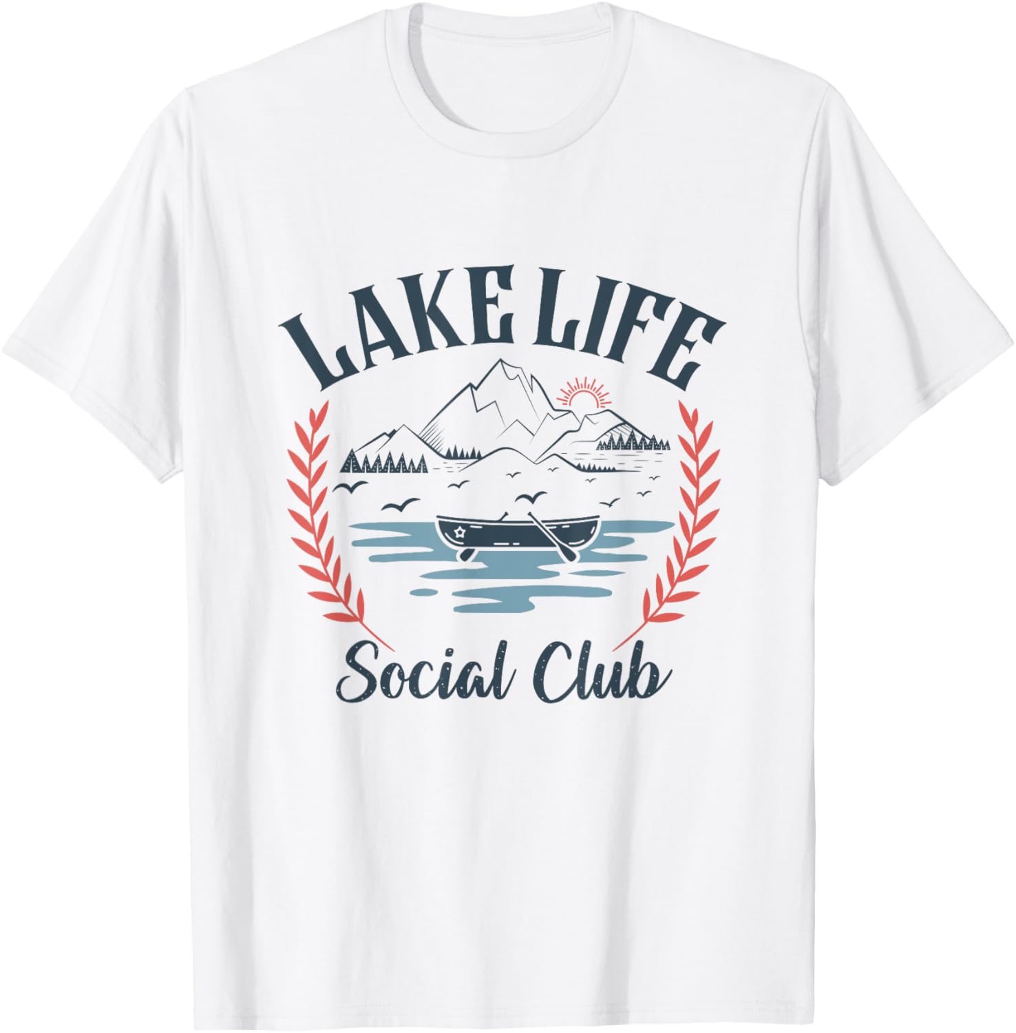 Lake Life Social Club Fun Outdoors Boating Mountain