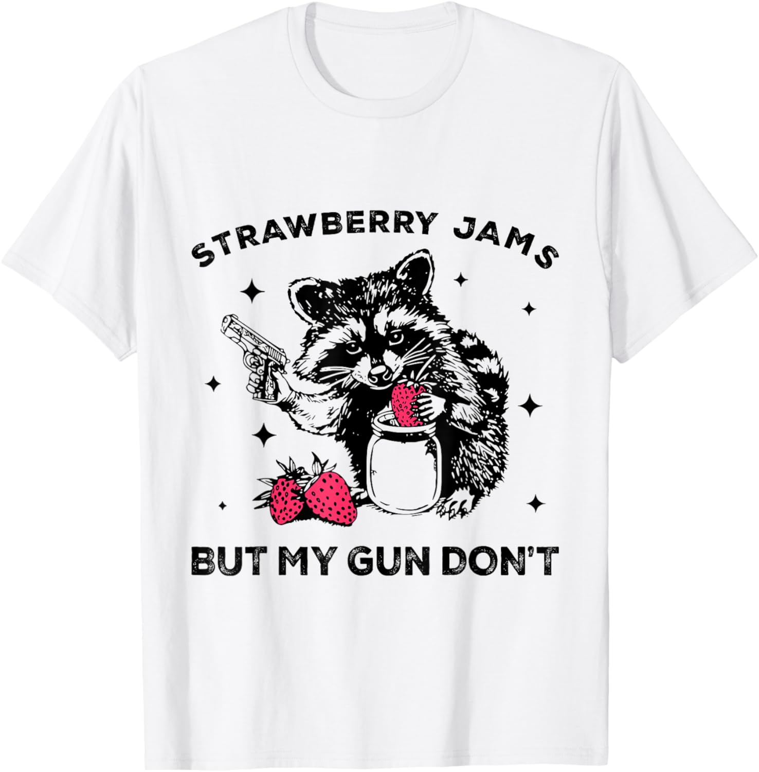 Raccoon Meme Strawberry Jams But My Gun Dont Trash Panda