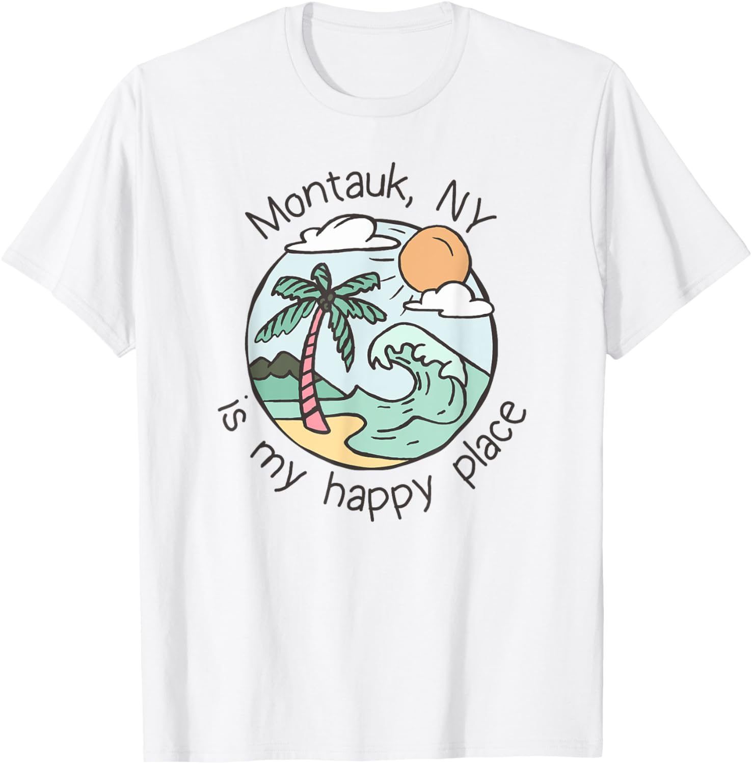 Cute Beach Motiv My Happy Place - Montauk Men Women Kids