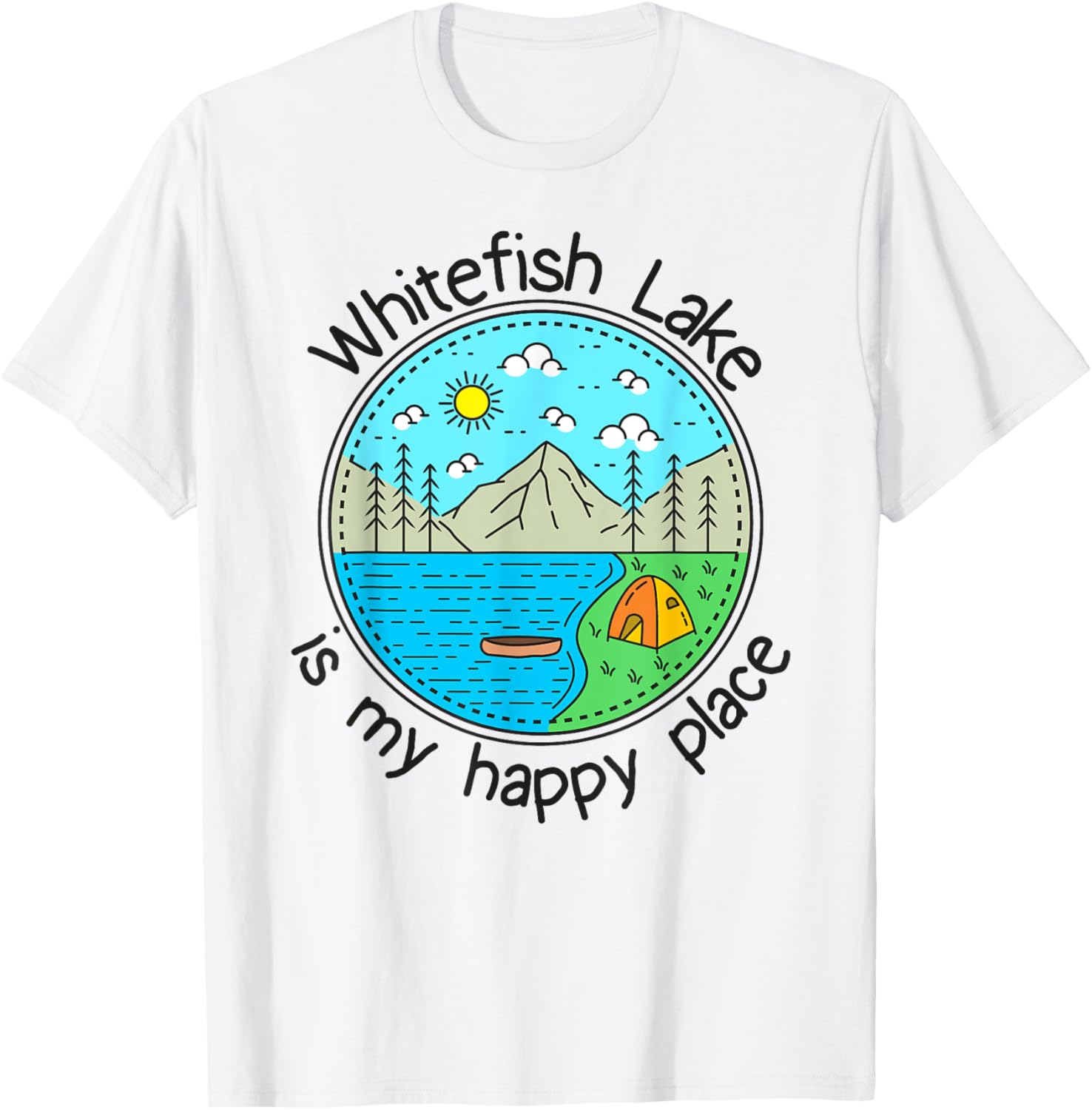 Fishing Boating Camping - My Happy Place Whitefish Lake