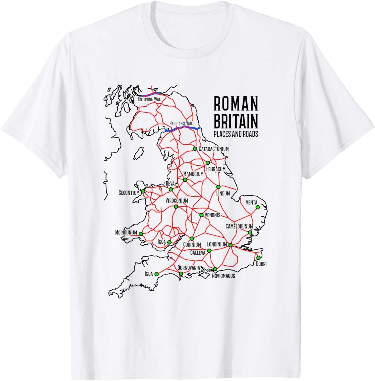Roman Britain Places and Roads Map