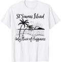 Georgia Beach My Place Of Happiness - St Simons Island T-Shirt for Men Women Kids