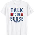 Top Gun Talk To Me Goose Distressed Text Short Sleeve