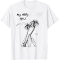 My Happy Place - Palm Trees, Surfboards, and Serenity T-Shirt for Men Women Kids