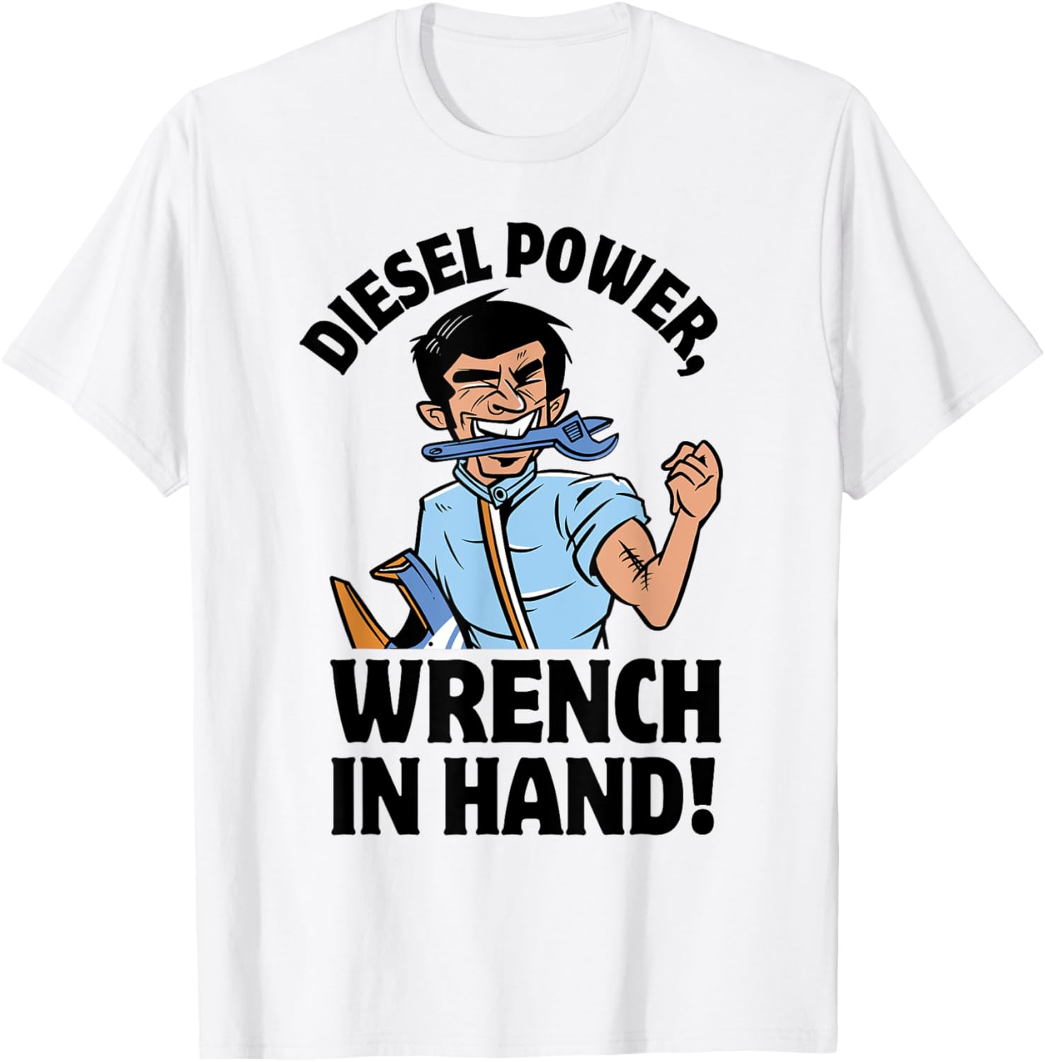 Diesel Mechanics Diesel Power Wrench In Hand