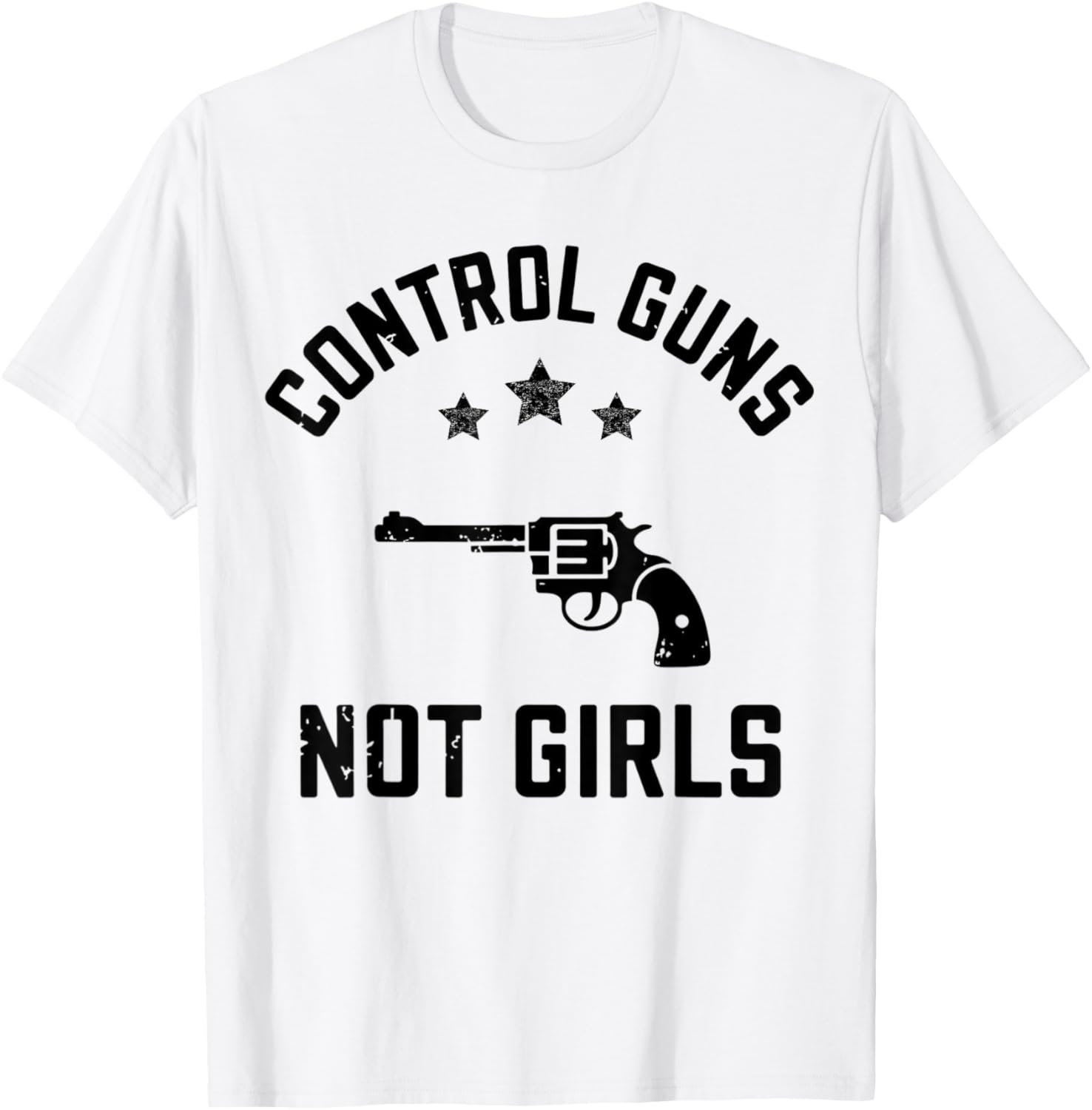 Retro Pink Control Guns Not Girls Shirt