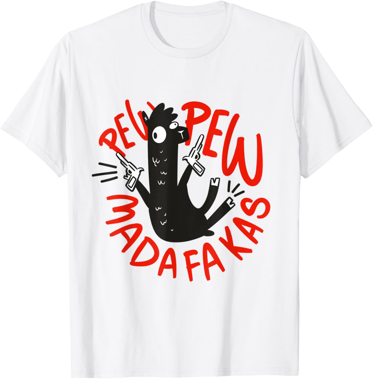 Pewpewpew Mada Fakas Apparel Crazy Llamas With Gun