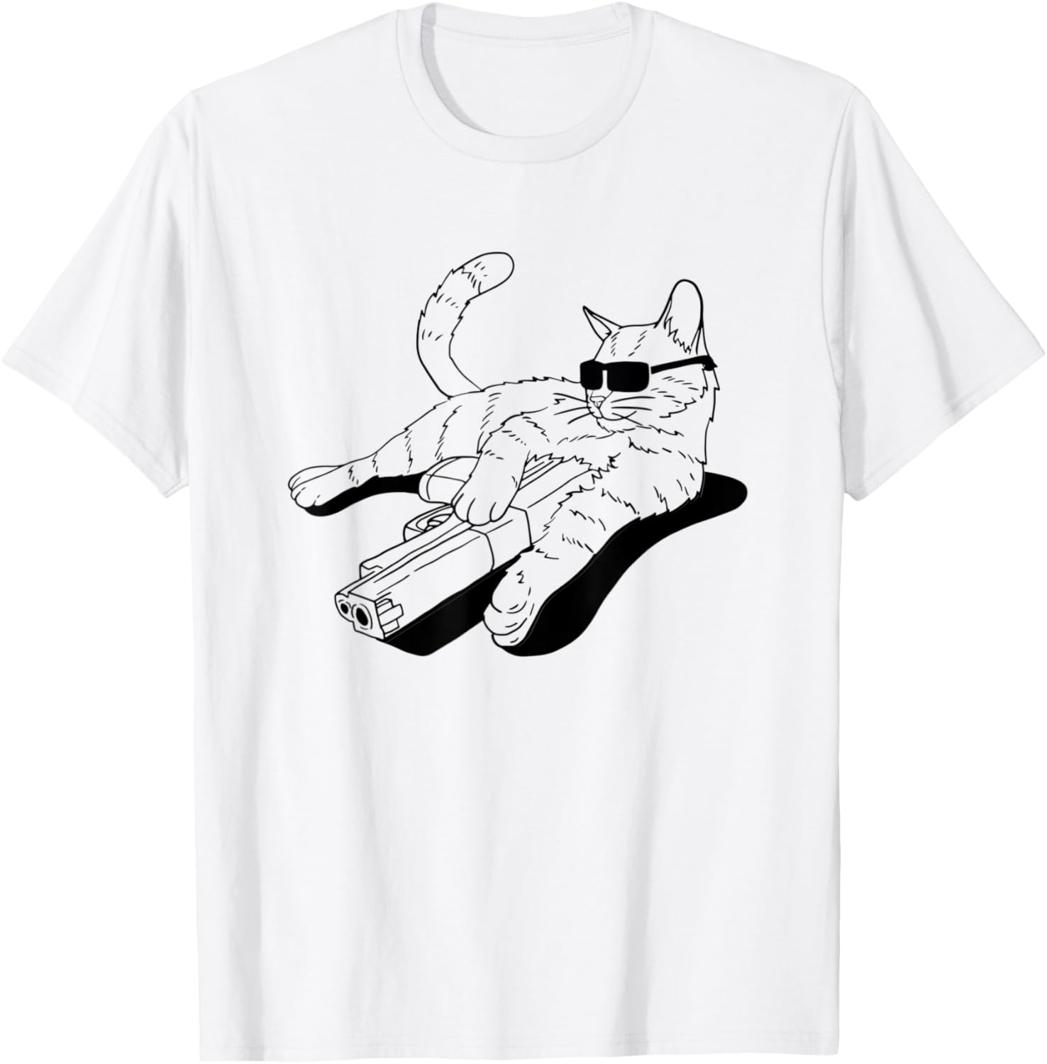 Gunning Kitties Gun Armed Tabby Tomcat Funny Gun
