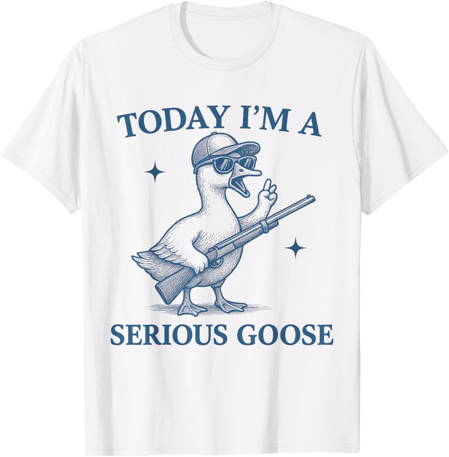 Today Im A Serious Goose Lovers Goose With Gun Funny