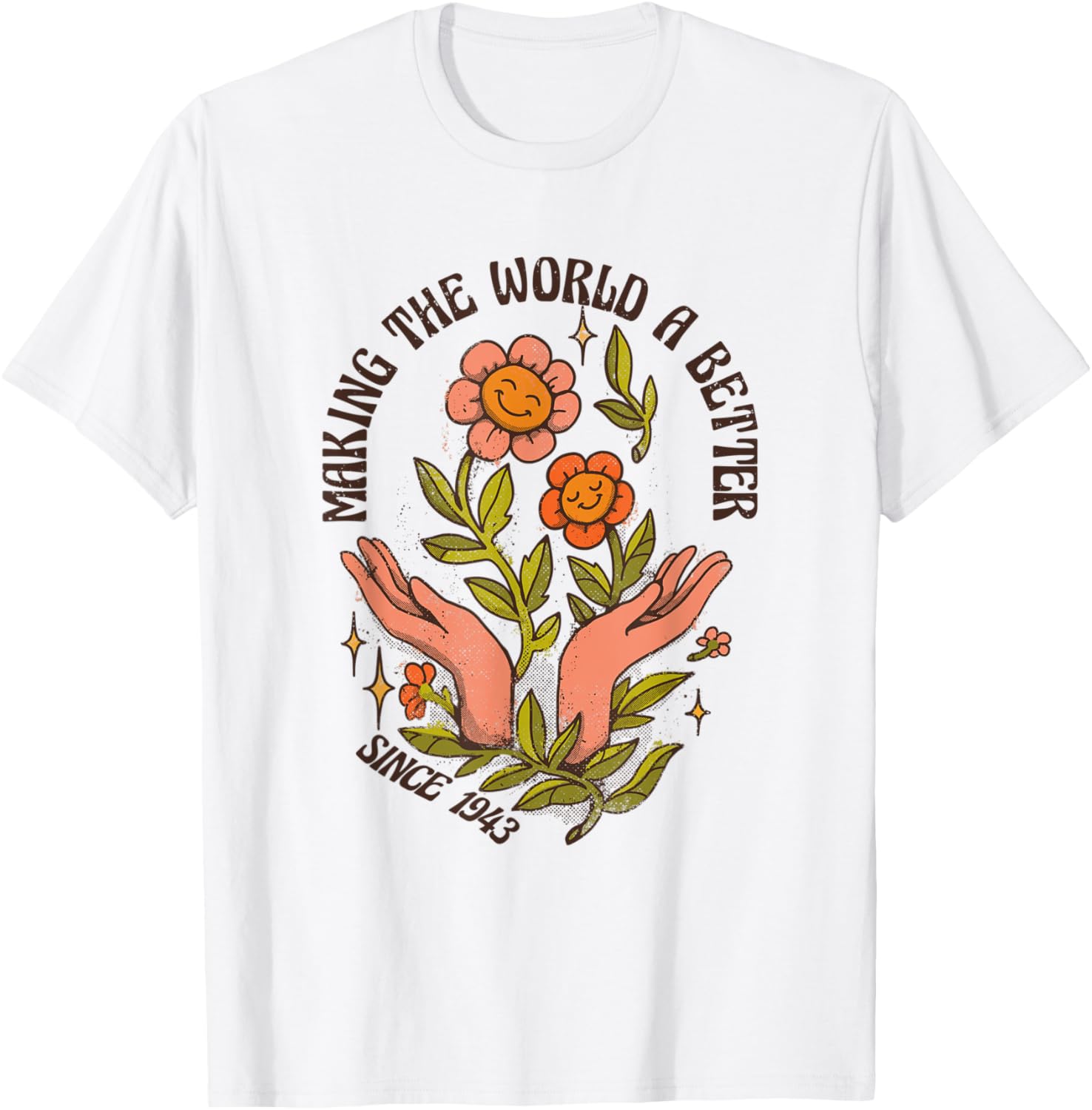 Making the World a Better Place Since 1943 Groovy Wavy Text
