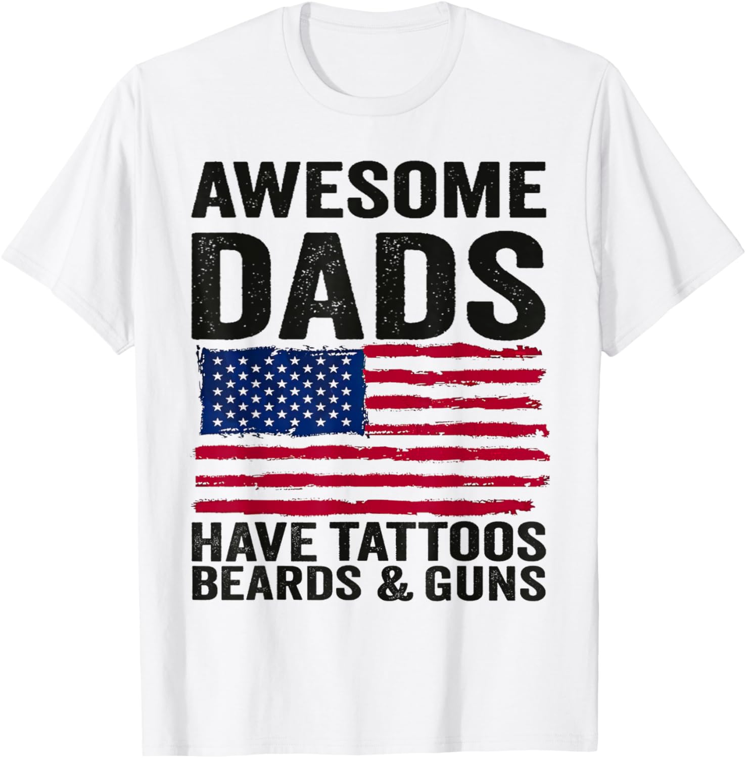 Awesome Dads Have Daughters Beards Guns Usa Flag