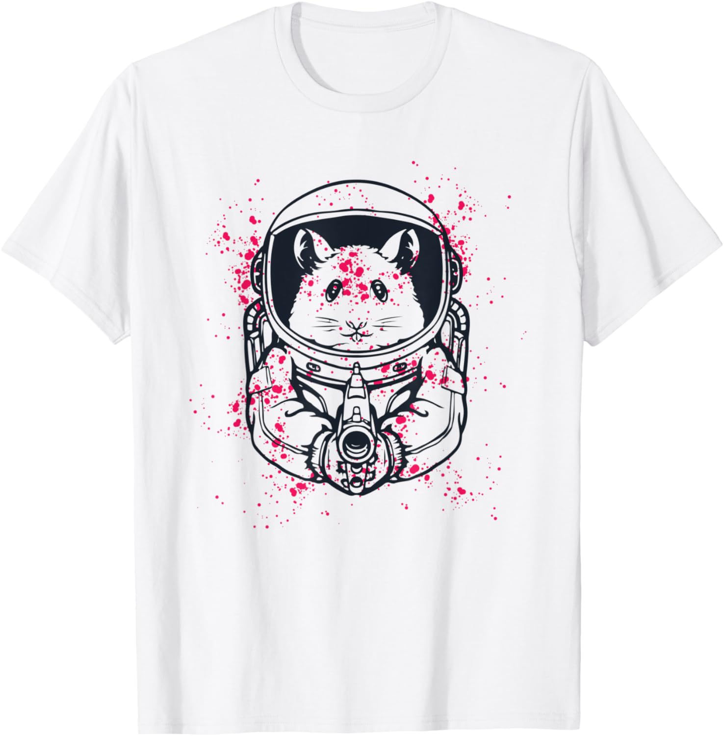 Funny Space Rat Hamster Gun Pew Tough Guy