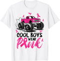 Monster Truck Cool Boys Wear Pink Breast Cancer Awareness