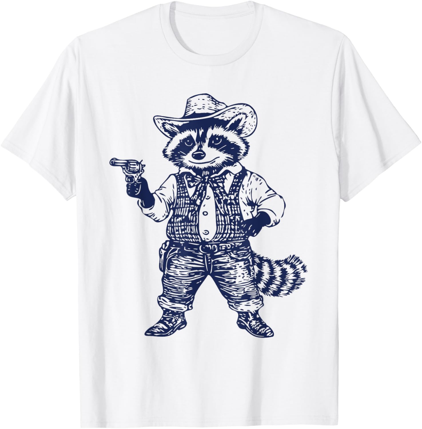 Raccoon Cowboy Hat Funny Western Cute Raccoon Lover Vintage