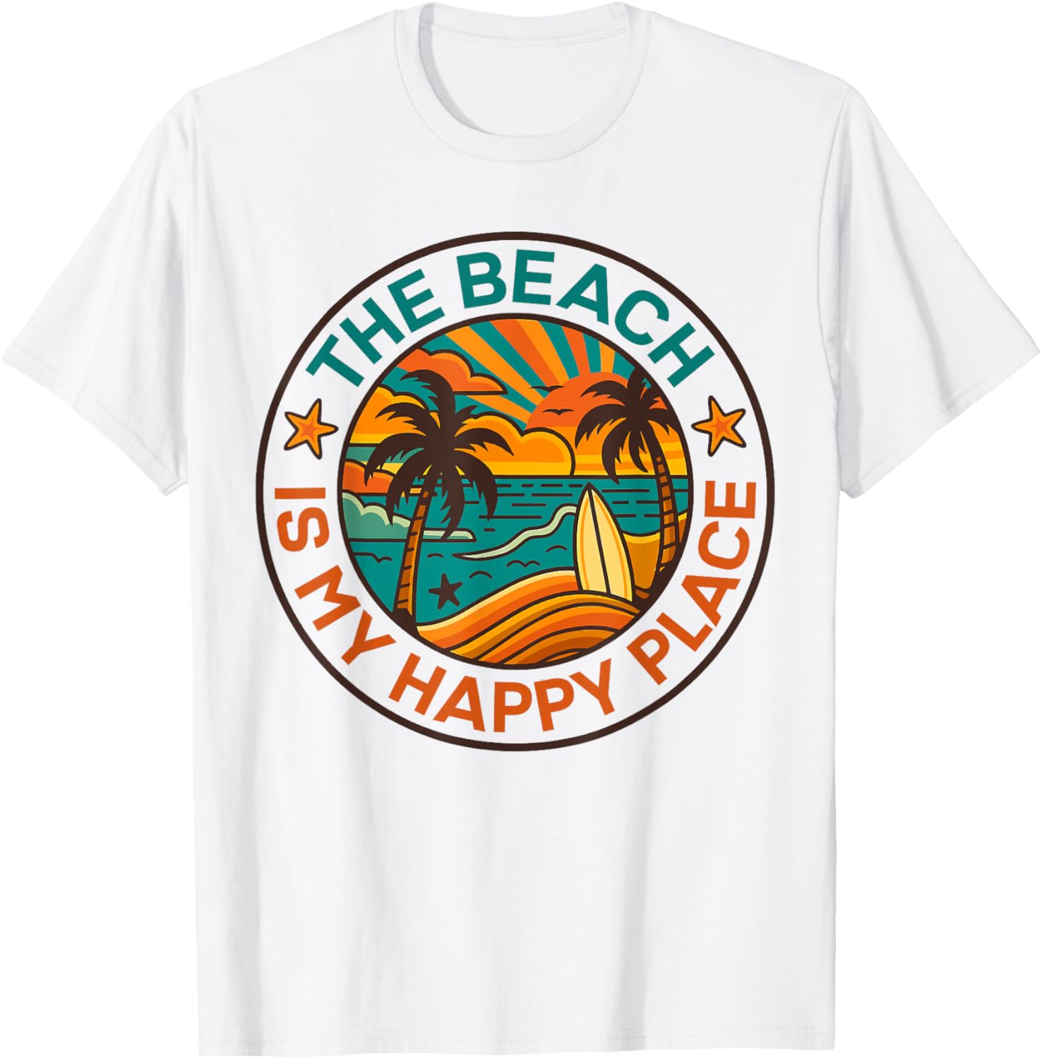 The Beach Is My Happy Place Retro Summer Beach Vacation