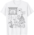 Merry Christmas Cute Animal Fireplace XMAS DIY Kids Coloring