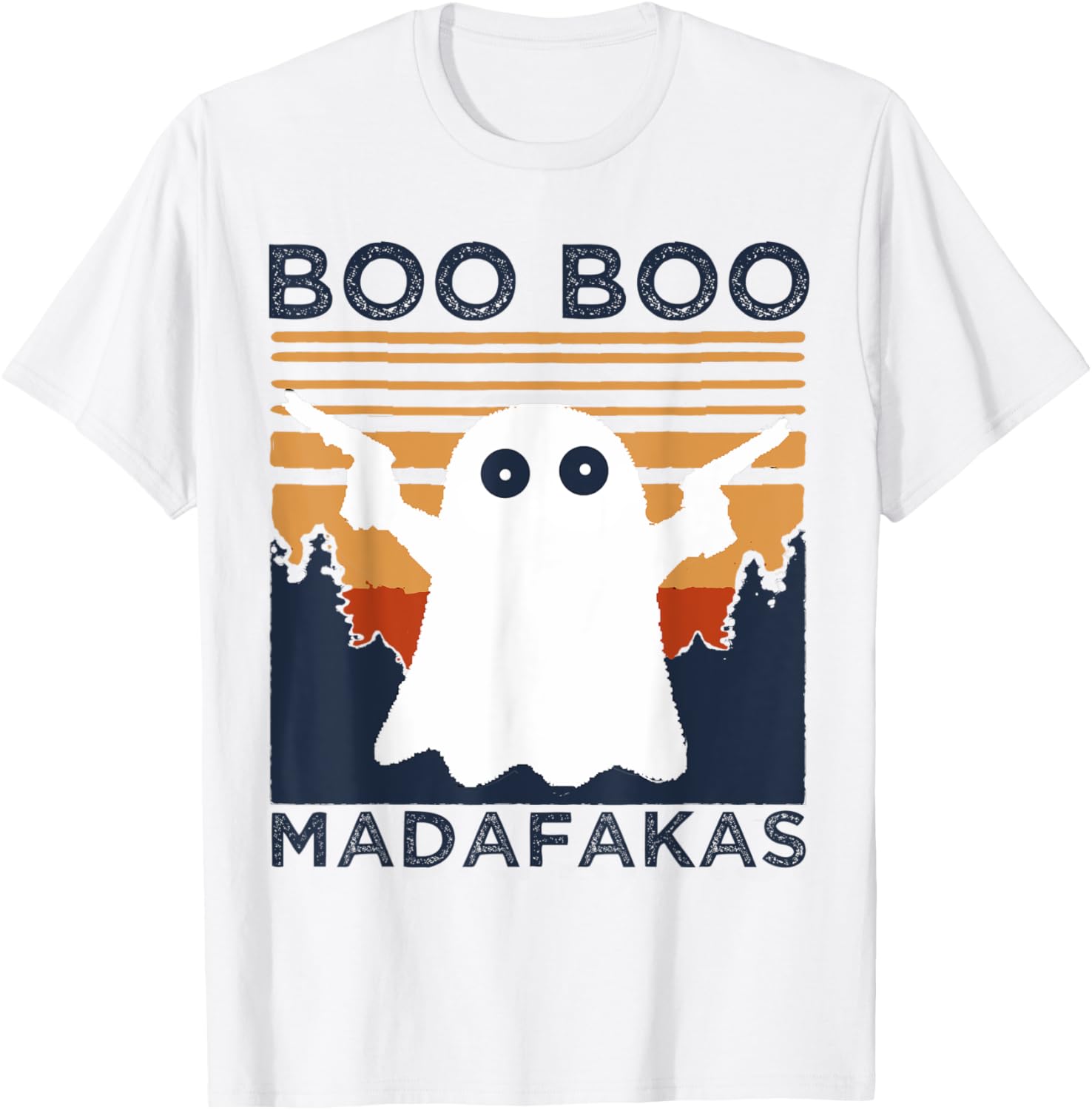 Funny Boo Madafakas Haloween Ghost With Gun Saying
