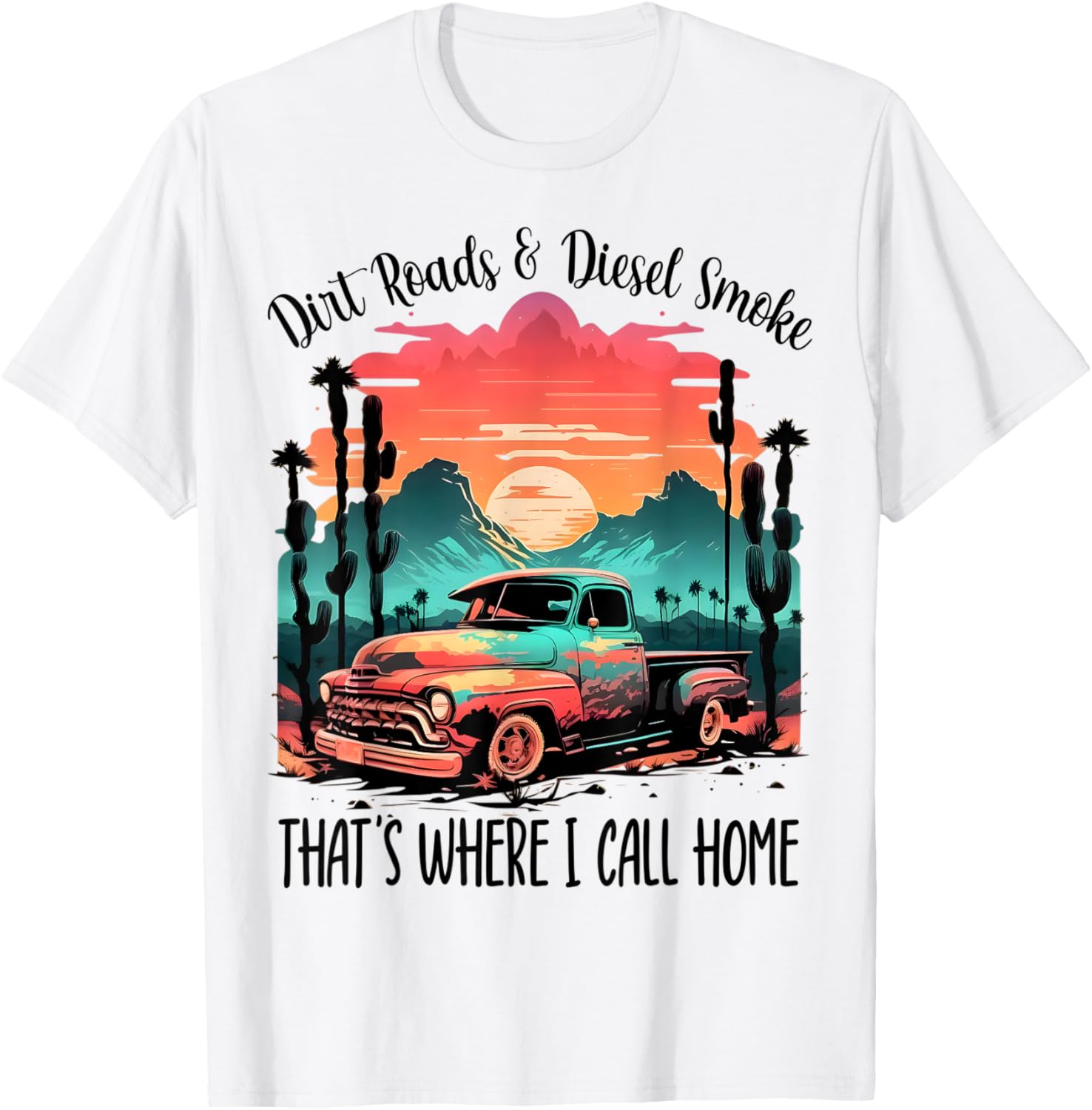 Western Sunset Dirt Road Diesel Smoke Where I