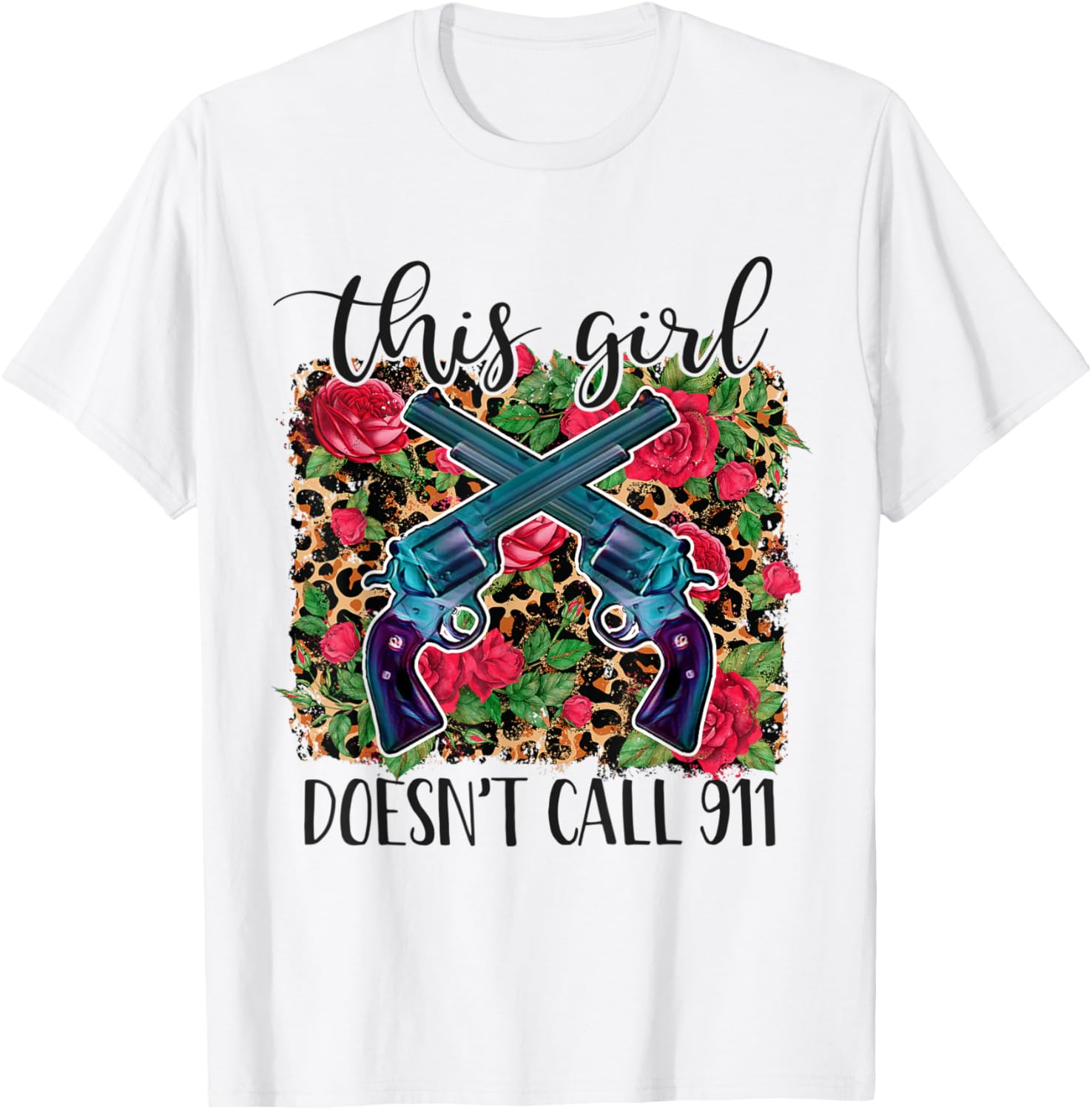 This Girl Doesnt Call 911 Shirt Women 2Nd Amendment Gun