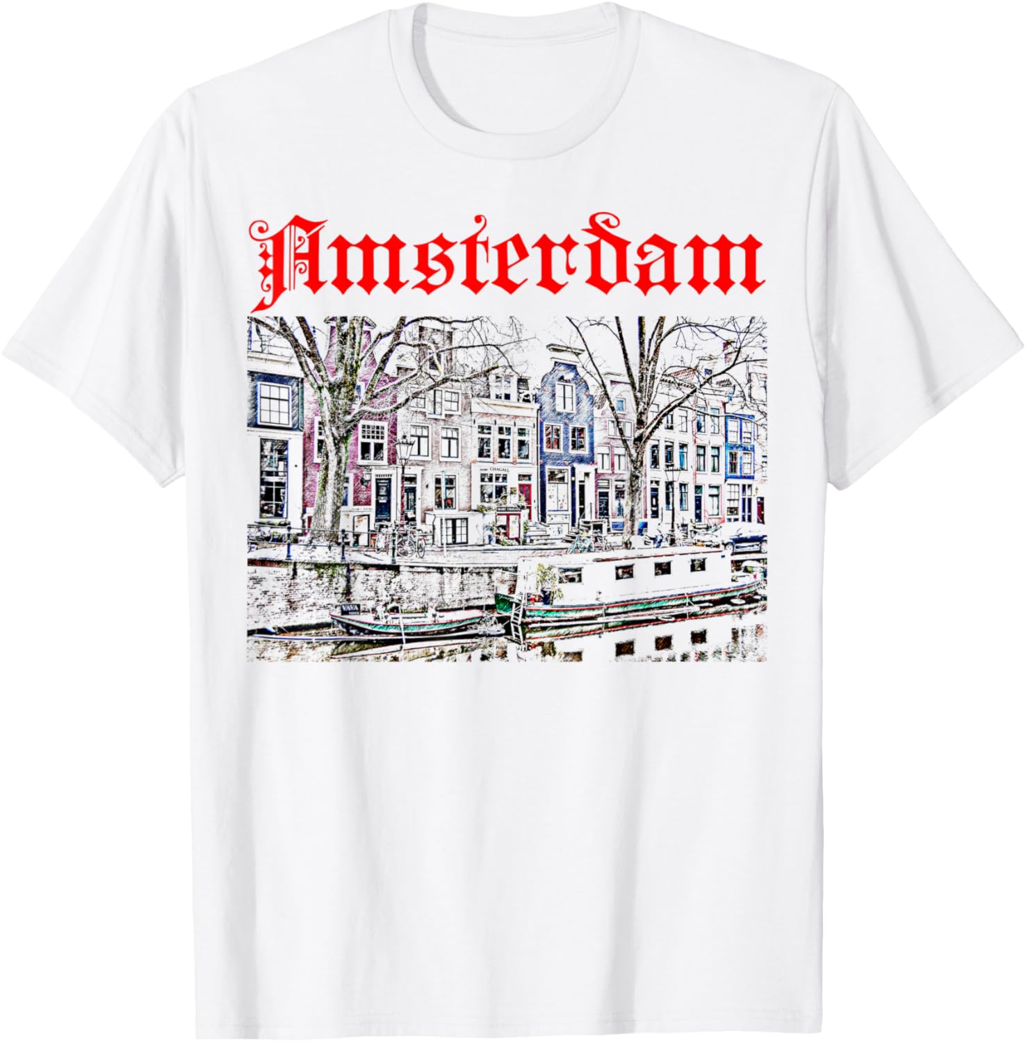 Amsterdam Holland Netherlands Travel Canal Boats White