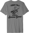 Today Im A Serious Goose Lovers Goose With Gun On Back Premium