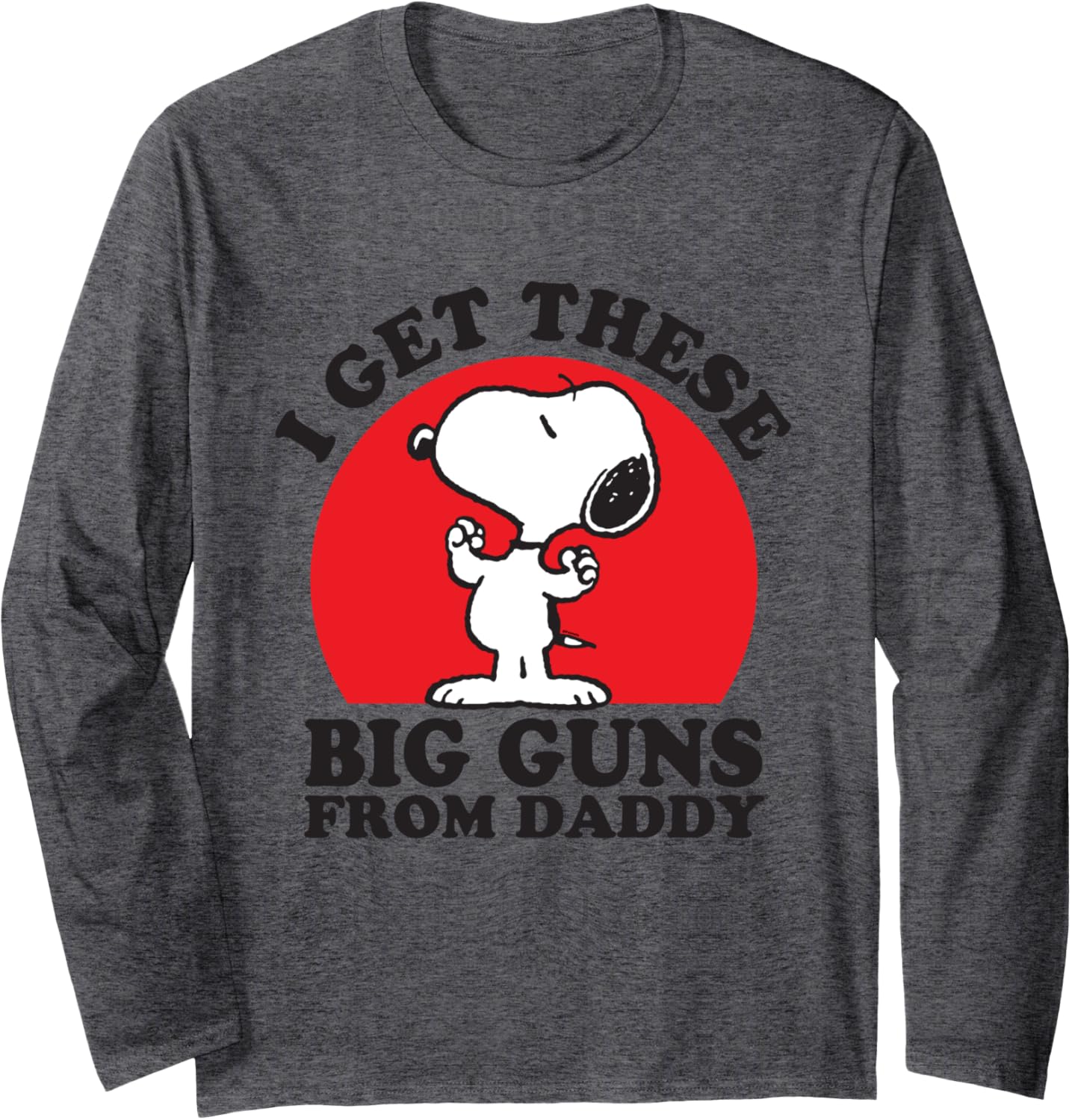 Peanuts Fathers Day Big Gun Snoopy Long Sleeve