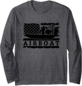 American Flag Usa Patriotic Airboat Airboating Fanboat Long