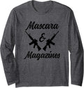Mascara Magazines Womens Funny Guns Lover Pro Gun Long Sleeve