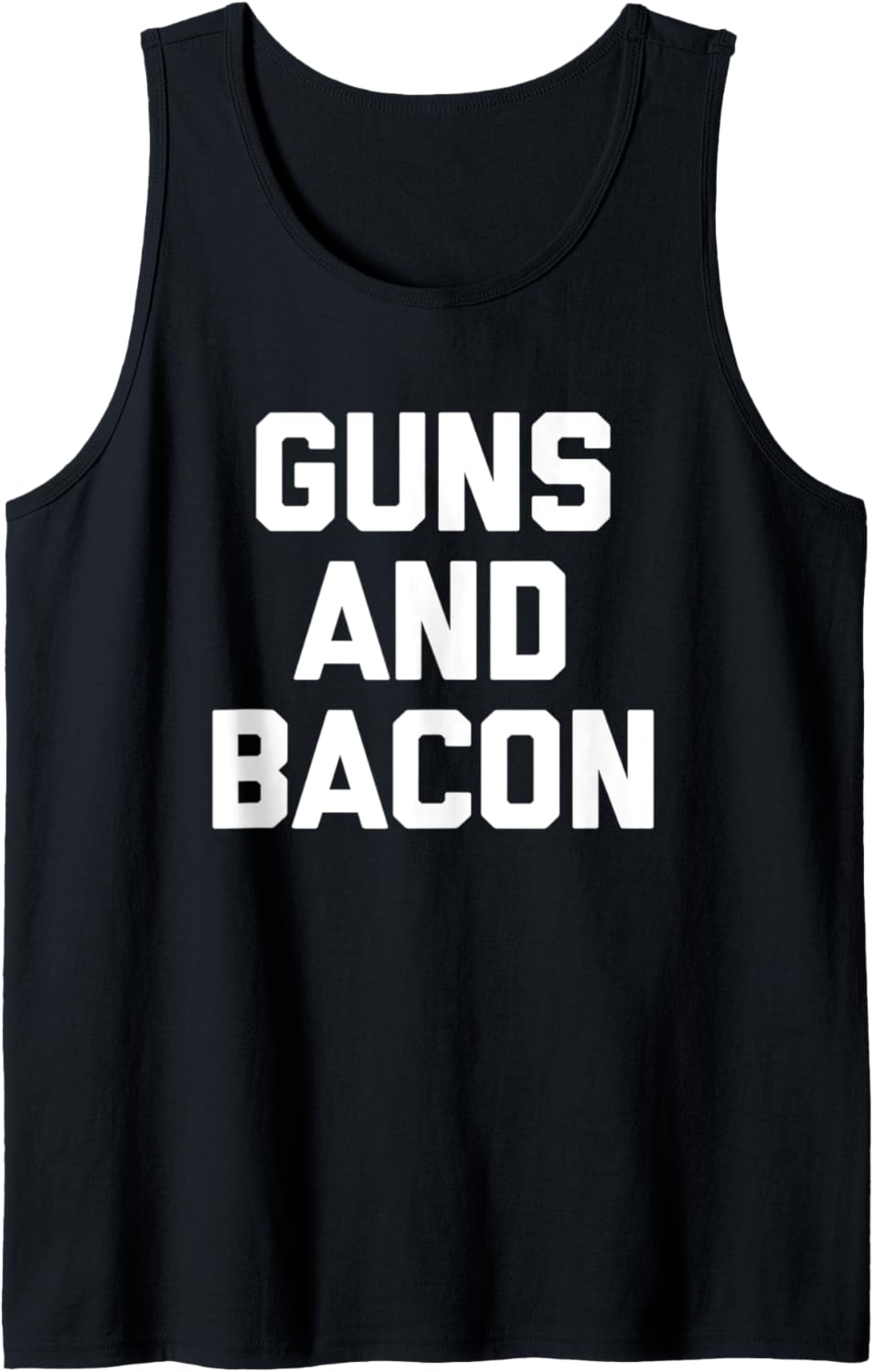 Guns Bacon T Shirt Funny Saying Sarcastic Humor Gun Owner Tank Top