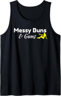 Messy Buns Guns Tshirt Women Tank Top