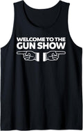 Miftees Welcome To Gun Show Funny Bodybuilder Gym Tank Top Black Sleeveless