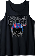 Top Gun Talk To Me Goose Maverick Helmet Tank Top