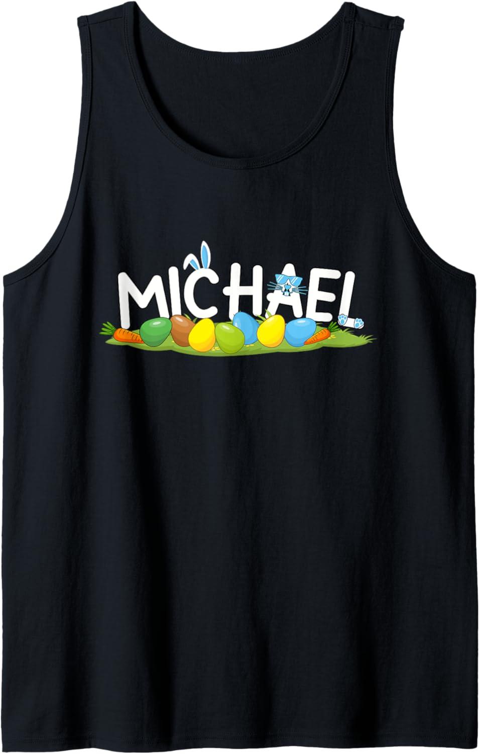 Cute Happy Easter Day Bunny Heart Boys Men Michael Tank Top