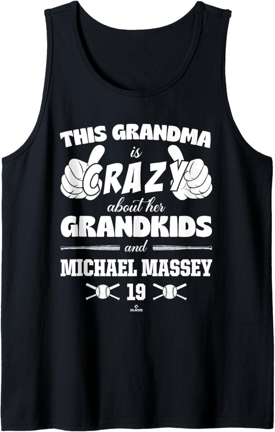 Grandma Crazy for Michael Massey Kansas City Baseball MLBPA Tank Top