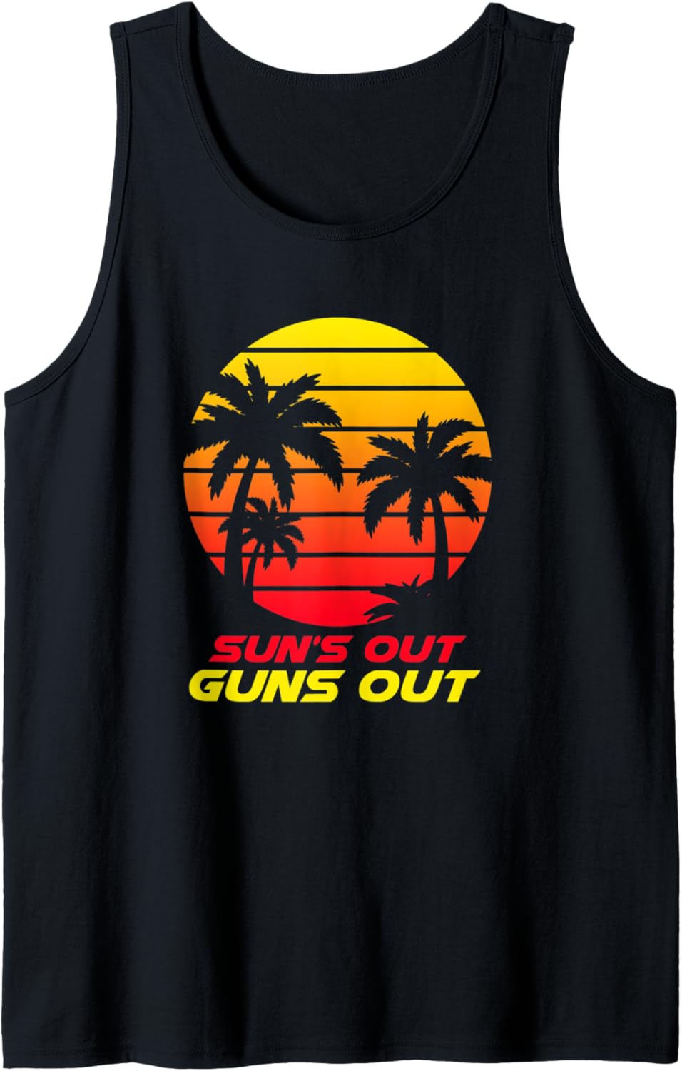 Suns Out Guns Out Sleeveless T Shirt Muscle Workout Gym Men Tank