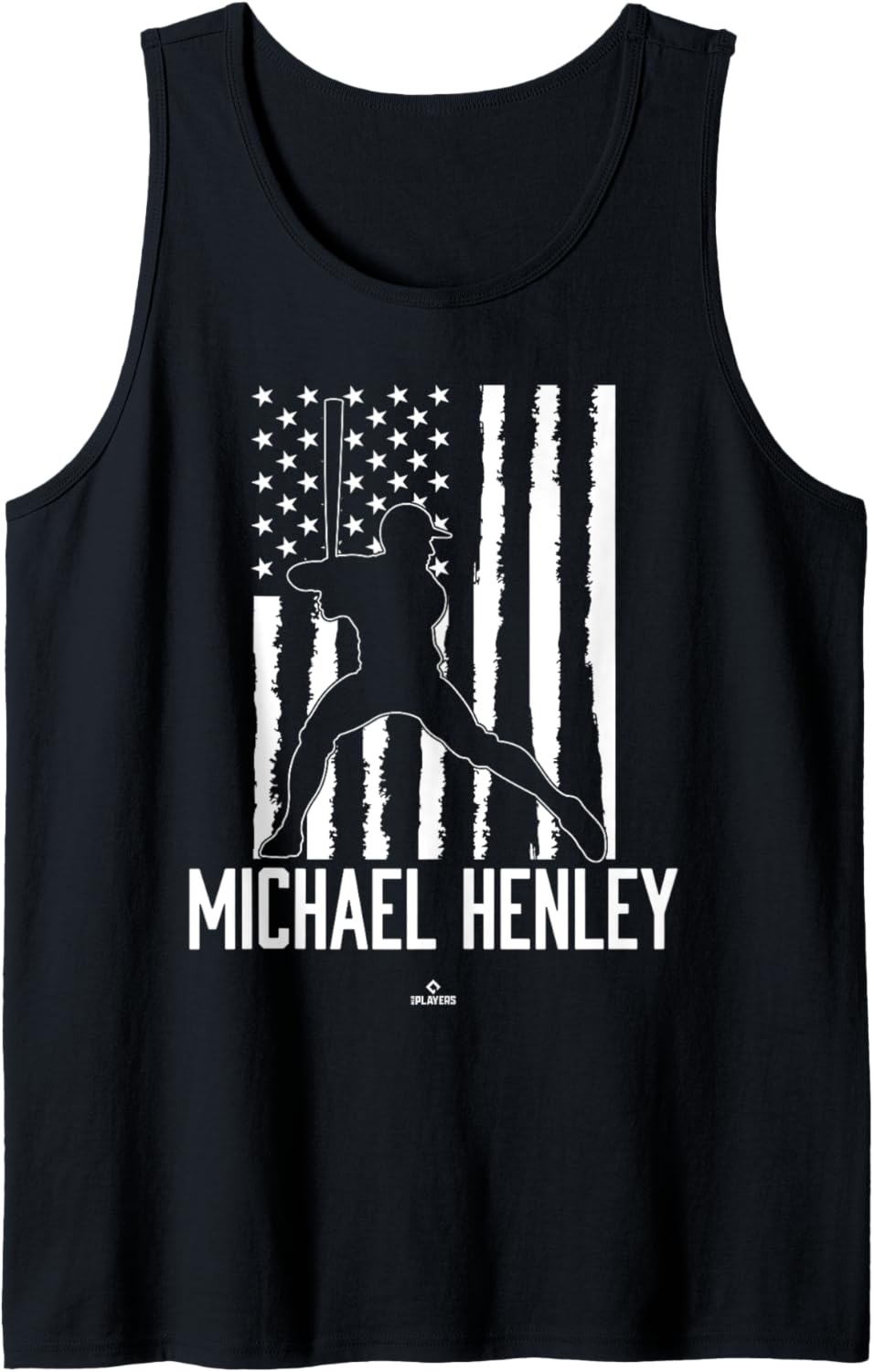 Distressed Flag Swing Michael Henley Prospect Baseball Fan Tank Top
