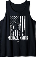 Distressed Flag Swing Michael Knorr Prospect Baseball Fan Tank Top
