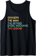 Grandpa Man Retired Diesel Mechanic Legend Tank Top