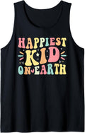 Groovy Happiest Kid On Earth Mothers Day Happiest Place Cute Tank Top