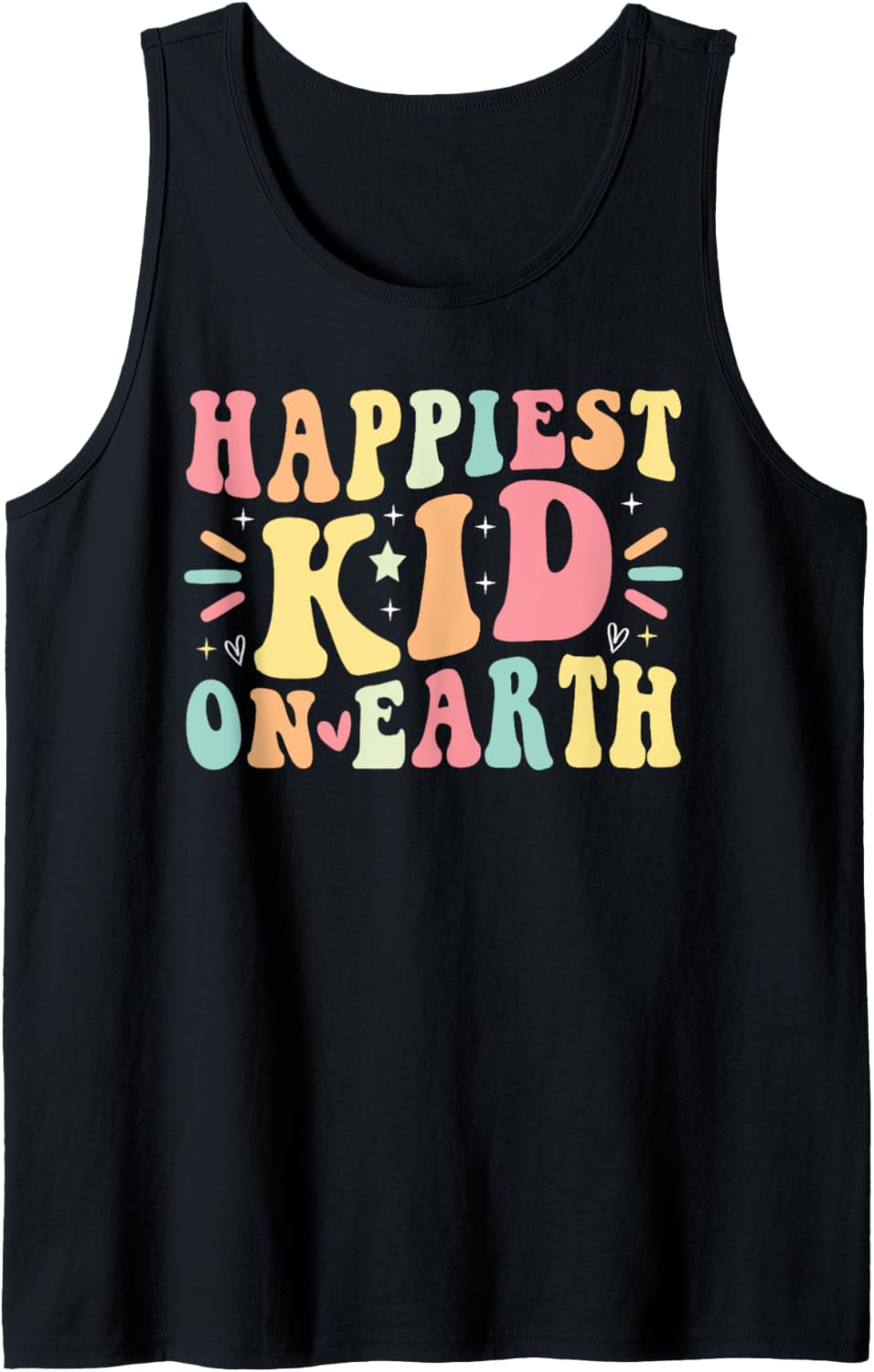Groovy Happiest Kid On Earth Mothers Day Happiest Place Cute Tank Top