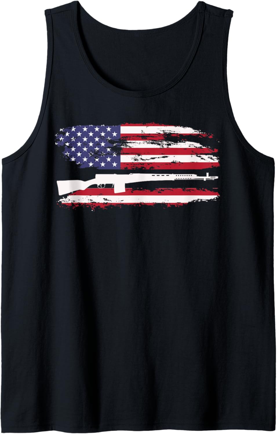 American Flag Gun Rifle Pro Gun Rights T Shirt Men Women Tank