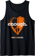 Enough Tshirt Orange Gun Control Shirt Peace Love Symbol Tank Top