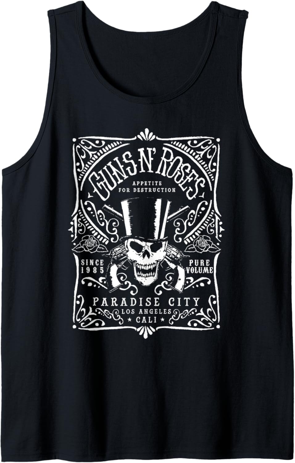 Official Guns N Roses Paradise City Label Tank Top