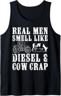 Funny Farmer Real Men Smell Like Diesel Cow