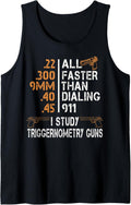 I Study Triggernometry Guns T Shirt Gun Lovers Funny Tank Top