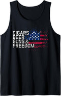 Cigars Beer Guns Freedom T Shirt Beers Bar Tank Top