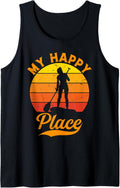 Water Sports SUP Girl - My Happy Place Stand Up Paddleboard Tank Top