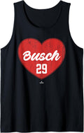 Distressed Heart Michael Busch Chicago Baseball MLBPA Tank Top