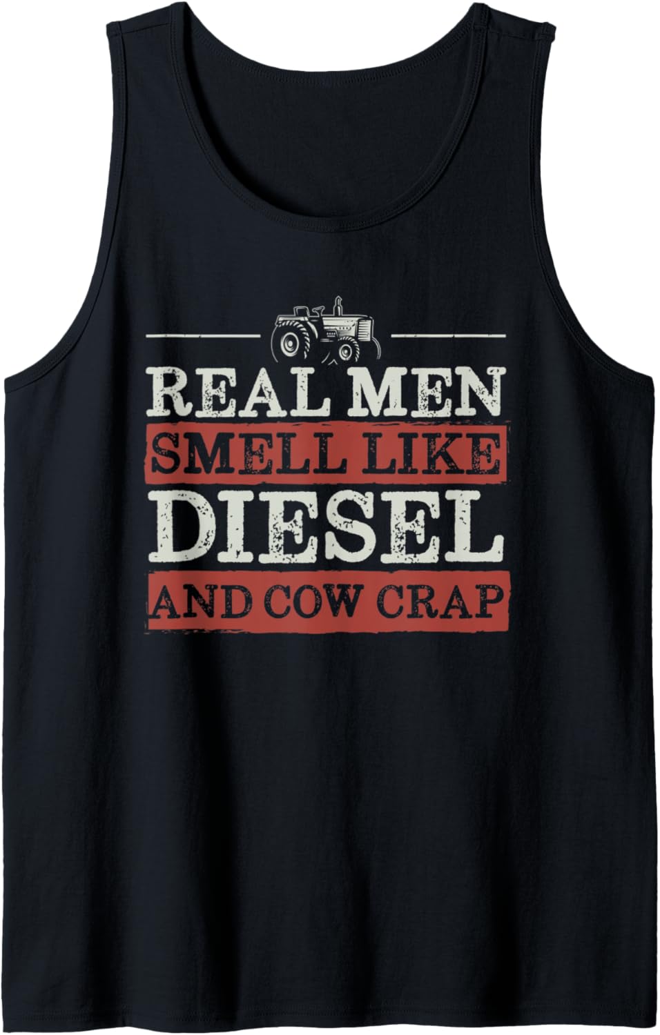 Mens Funny Farm Lover Diesel Tractor Real Men