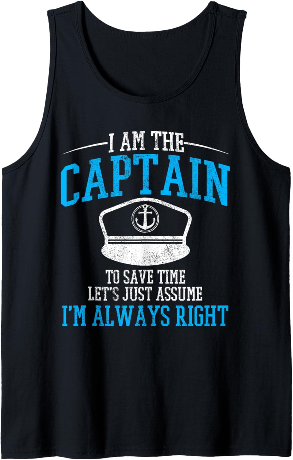 Captain Funny Boating Sailing Boat Anchor Nautical Tank